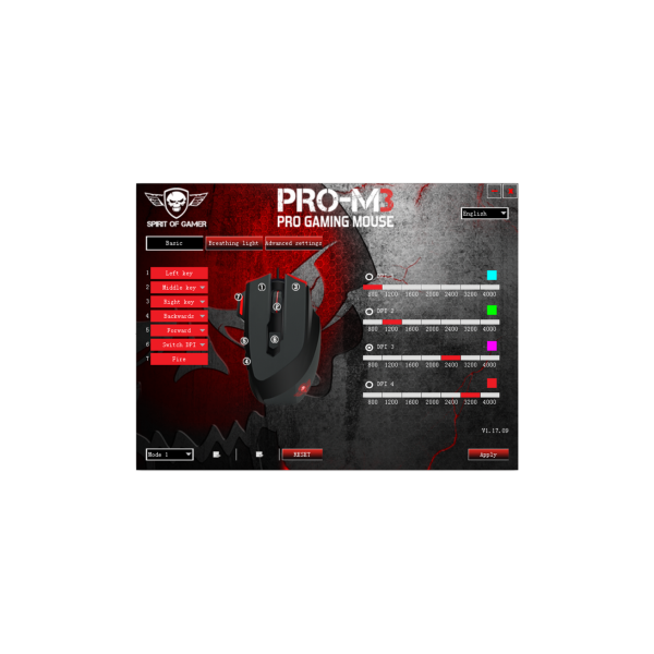 Souris Spirit Of Gamer PRO-M3 3200 DPI *Spirit of gamer S-PM3 *