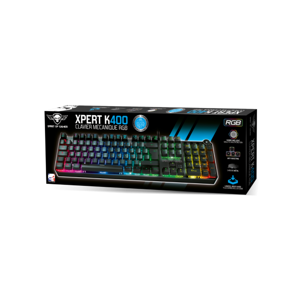Clavier USB filaire gamer retroeclairage Mecanique*Spirit of Gamer CLA-XK400*