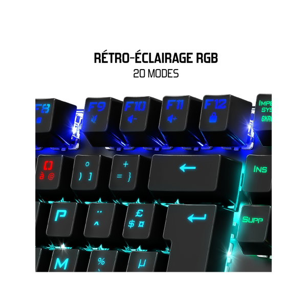 Clavier USB filaire gamer retroeclairage Mecanique*Spirit of Gamer CLA-XK400*