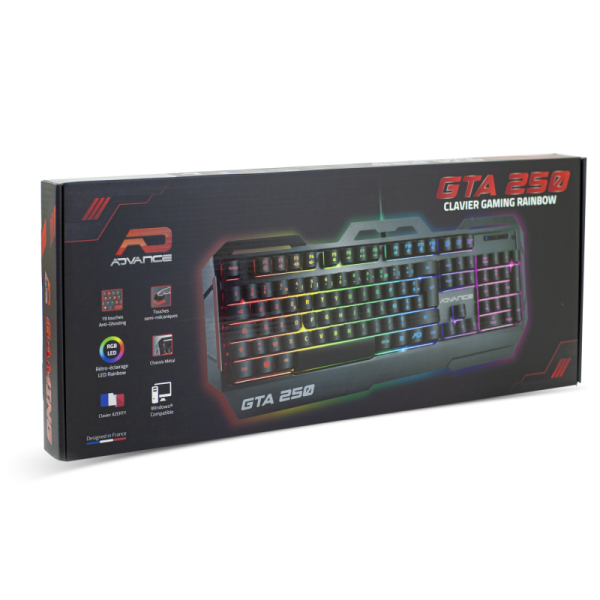 Clavier Gamer RGB GTA 250 Advance Touches Semi-Mécaniques * CLA-GTA250 *