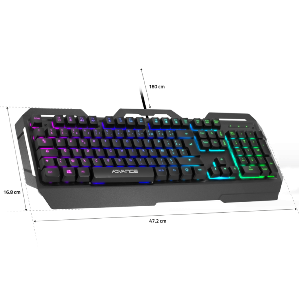 Clavier Gamer RGB GTA 250 Advance Touches Semi-Mécaniques * CLA-GTA250 *