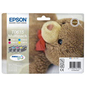 Epson Multipack T0615 - Cartouche d'impression - 1 x noir, jaune, cyan, magenta