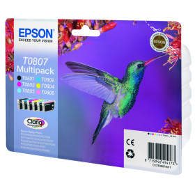 Epson T0807- Epson Multipack - Cartouche d'impression - 1 x noir, jaune, cyan,