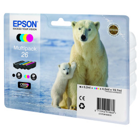 Epson 26 Multipack - Cartouche d'impression - 1 x noir, jaune, cyan, magenta