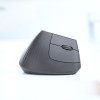 Souris Optique Logitech MX Vertical - Câble sans fil - 4 Bouton(s) - Noir Argent