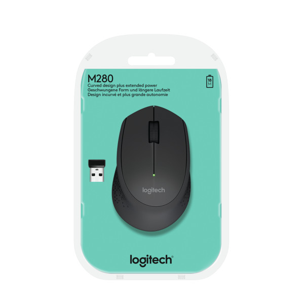 Logitech M280 - souris sans fil - 2.4 GHz - noir * 910-004287 *