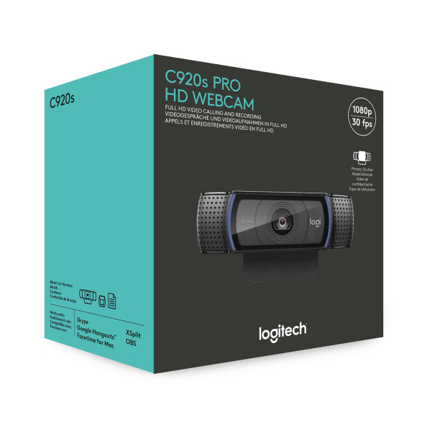Logitech HD Pro Webcam C920S - webcam *  960-001252 *