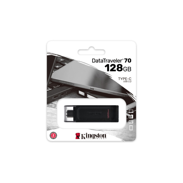Kingston DataTraveler 70 - clé USB - 128 Go USB-C 3.2 * DT70 128GB *