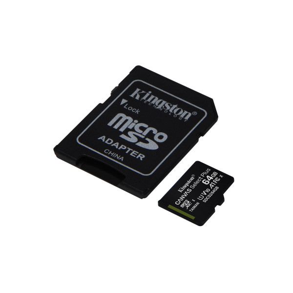 Carte Mémoire micro SD 64Go Canvas select plus +adapt SD* Kingston  SDCS2 64GB *