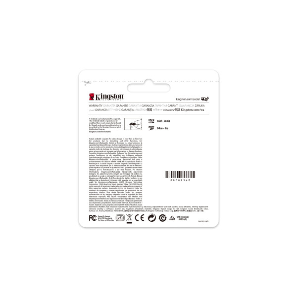 Carte Mémoire micro SD 256Go Canvas select plus+adapt SD* Kingston  SDCS2 256GB*