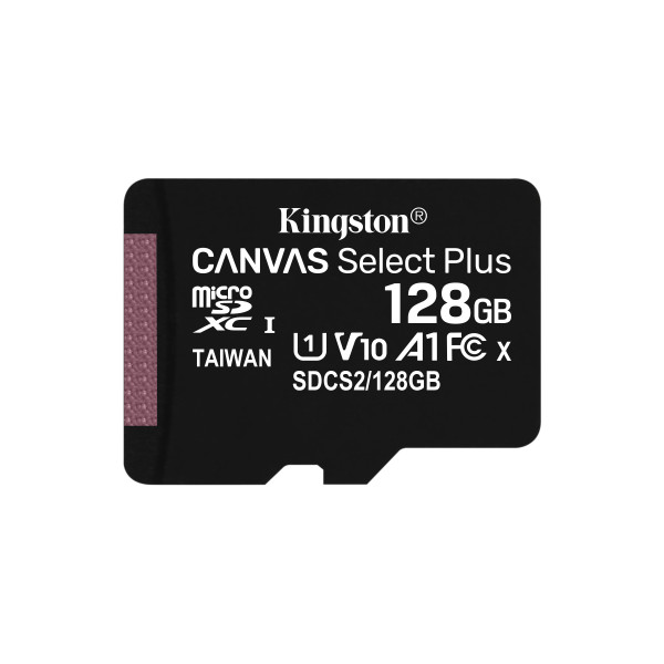 Carte Mémoire micro SD 128Go Canvas select plus+adapt SD* Kingston  SDCS2 128GB*