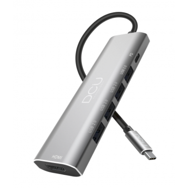 HUB USB Type C à HDMI 4K + USB 3.0 + 3*USB 2.0 + PD 100W * DCU 391168 *