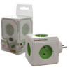 Multiprise CUBE vert  - 5 Prises * Allocacoc 1100DEORPC *