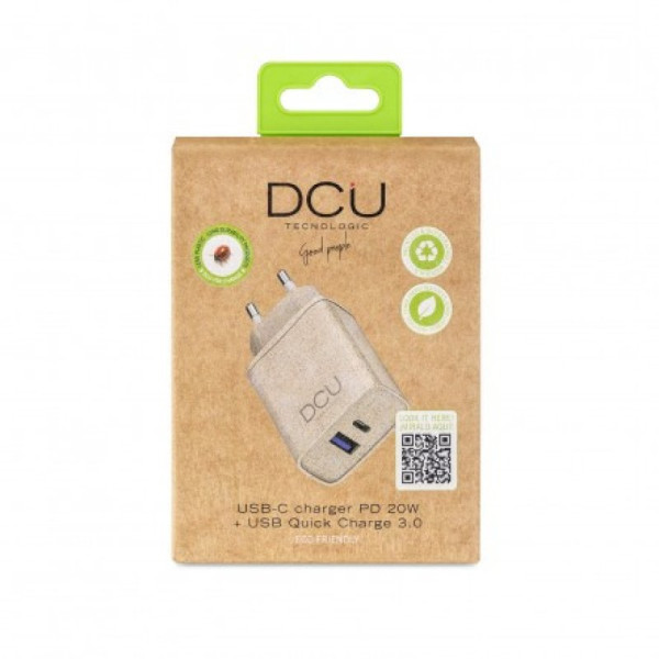 Chargeur ECO Friendly USB-C PD20W + USB QC 3.0 18W * DCU 37300715 *