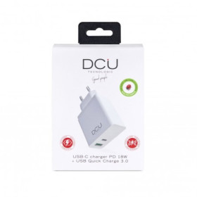 CHARGEUR USB TYPE C PD 18W + USB QC 3.0    * DCU 37300710 *