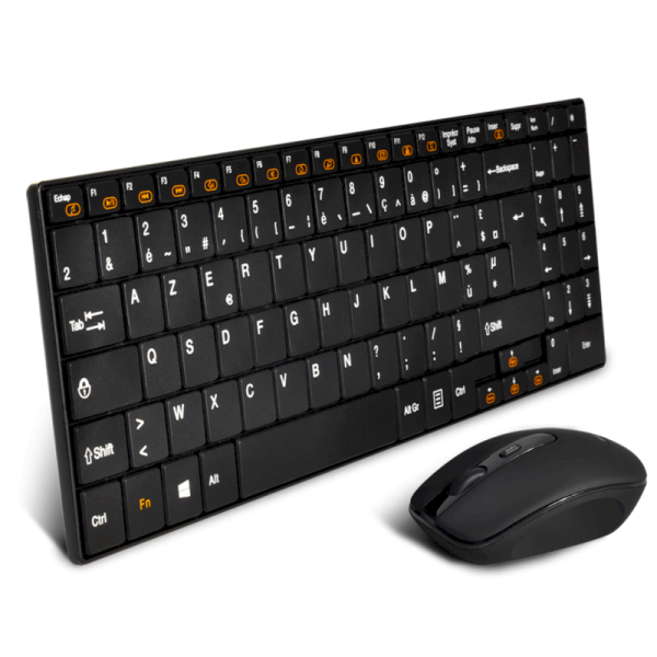 Pack Clavier ultra plat avec Souris sans fil 2.4G Advance* CLA-SLIM-BK *