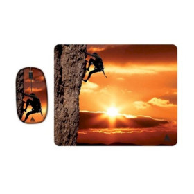 Ensemble Mini Souris Optique filaire USB et son Tapis Clone ESCALADE *06320 *