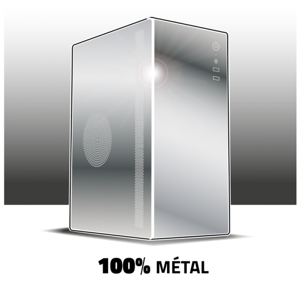 Boitier mATX OPTIMA SERIES Blanc 1xUSB3  1x USB2 sans alim * Advance 8301W0 *