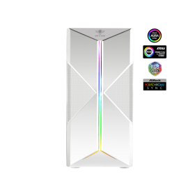 Boitier CLONE III BLANC ARGB EDITION  mATX/ATX sans alim * 8001RAW *