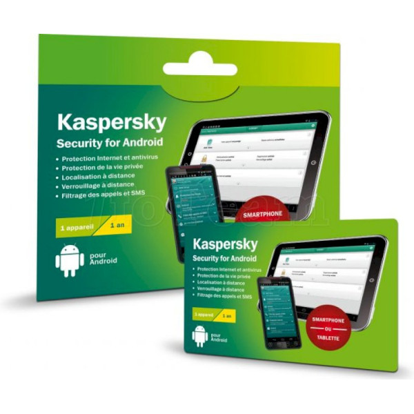 Kaspersky Internet Security Android (1 poste - 1 an) * KL1091FOAFS-20CO *