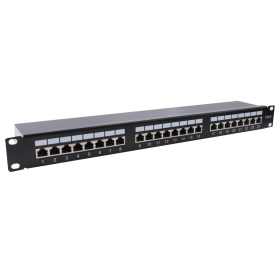Panneau 19 1U  KeyStone 24 ports avec noyaux cat 6 FTP  Rj45 8062472 + pince