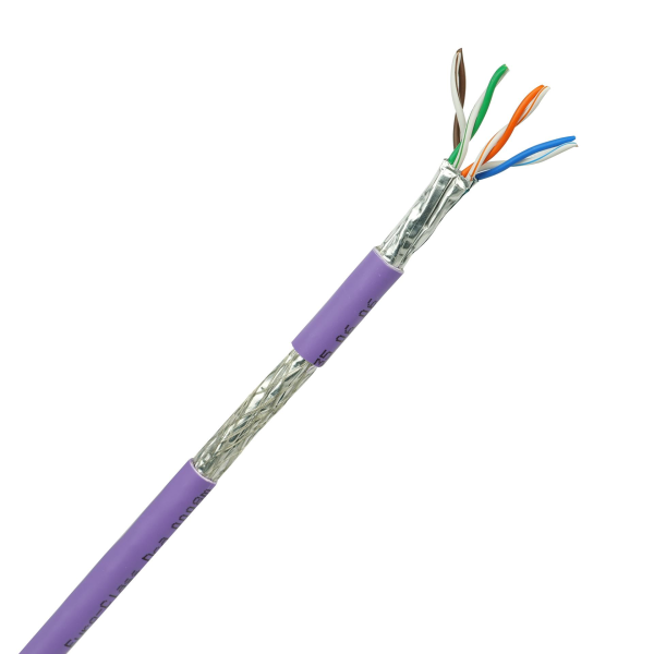 HsD - Câble monobrin - Cat7 S/FTP - 4 paires violet LSZH Dca - 500m * 3050504 *