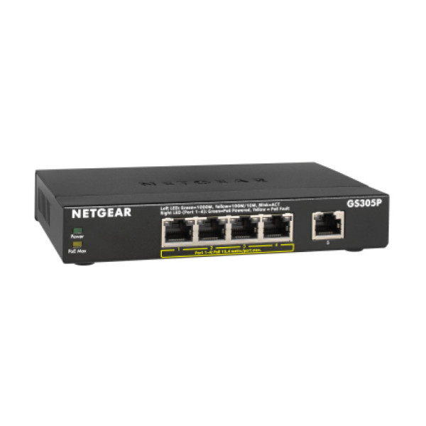 NETGEAR GS305Pv2 - commutateur - 5 ports - non géré