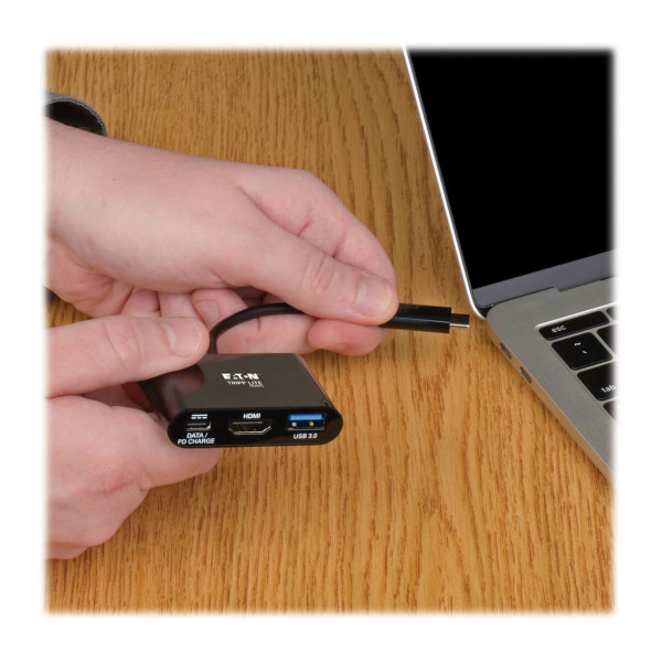 Eaton Tripp Lite Series USB C to HDMI Adapter w USB-A Hub and PD Charging - USB