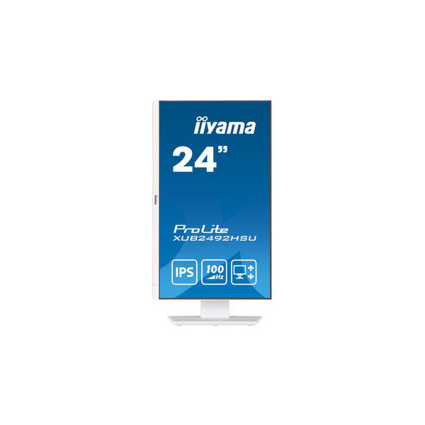 Moniteur iiyama ProLite  XUB2492HSU-W6 Hdmi  DP  23.8 Blanc 4ms Full HD Multm