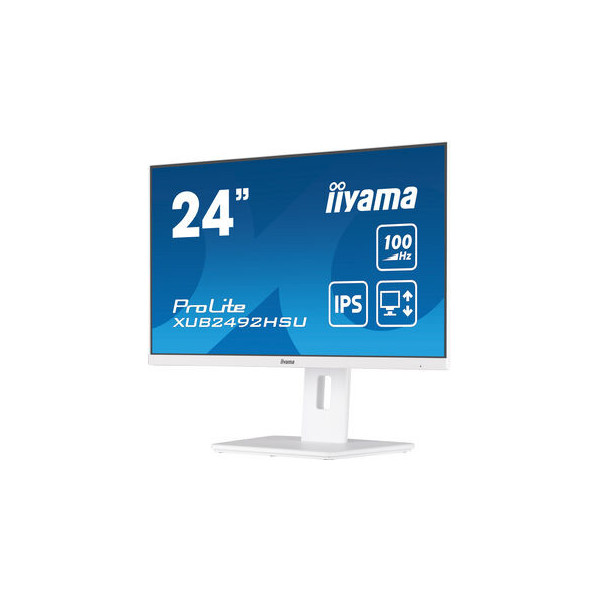 Moniteur iiyama ProLite  XUB2492HSU-W6 Hdmi  DP  23.8 Blanc 4ms Full HD Multm