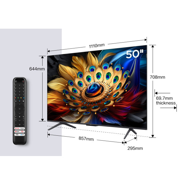 TV QLED 50 POUCES 4K Google TV TCL 50C69B