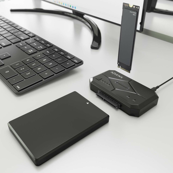 Station d Accueil Clone USB 3.0 SATA vers M.2 NVME * Aisens ASDS-M2SATA04B*