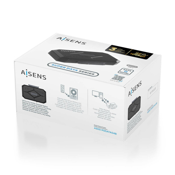 Station d Accueil Clone USB 3.0 SATA vers M.2 NVME * Aisens ASDS-M2SATA04B*