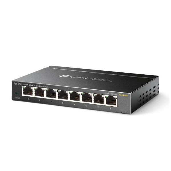 TP-LINK TL-SG108S - 8-port Metal Gigabit Switch,  10 100 1000M RJ45 ports