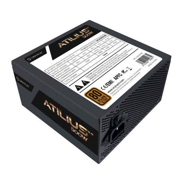 Alim Unykach ATX 500W -80 Plus - Ventilateur 120mm *Unykach UK212501 *