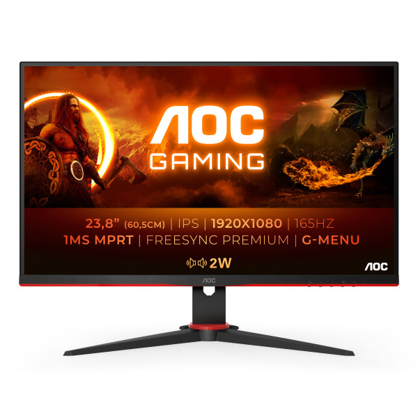 Ecran AOC Gaming 24G2SPAE 165Hz 1ms HDMI DP VGA multimedia noir