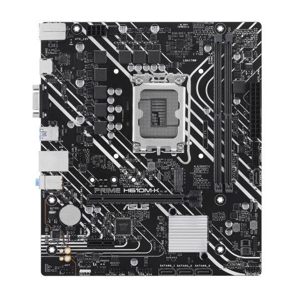 ASUS H610M-K DDR5 - carte-mère - mATX - Socket LGA1700 - H610 proc serie 12