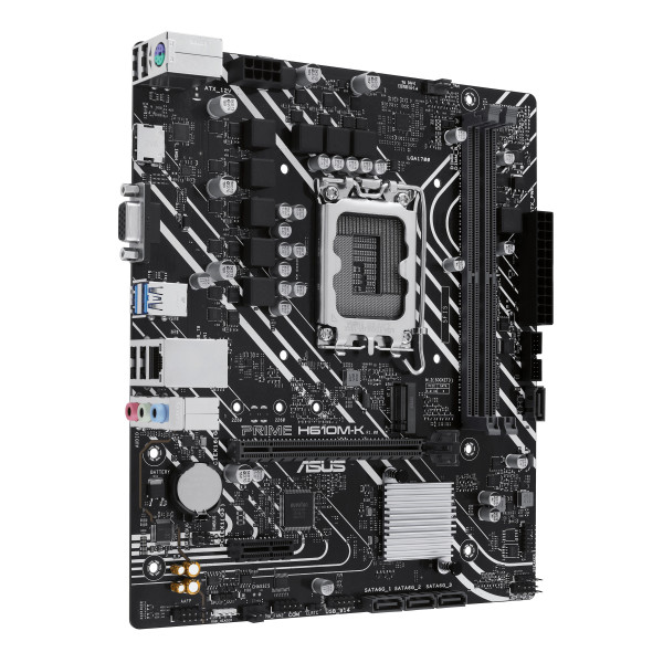 ASUS H610M-K DDR5 - carte-mère - mATX - Socket LGA1700 - H610 proc serie 12
