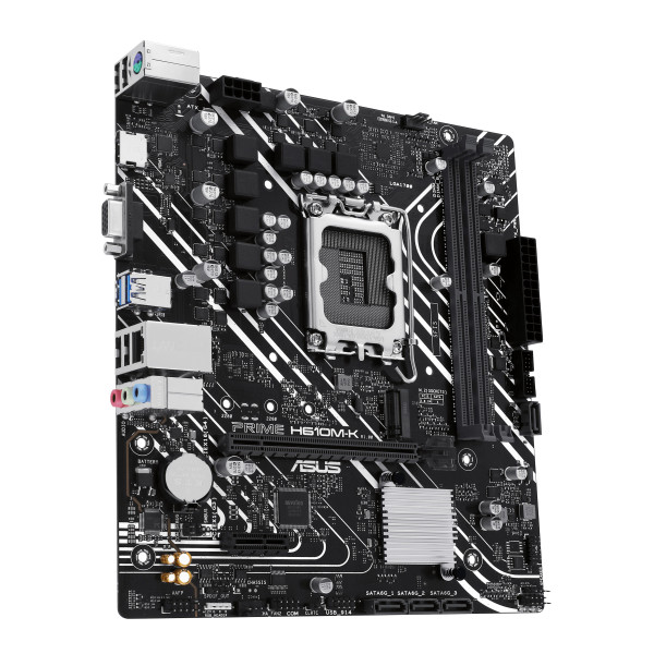 ASUS H610M-K DDR5 - carte-mère - mATX - Socket LGA1700 - H610 proc serie 12