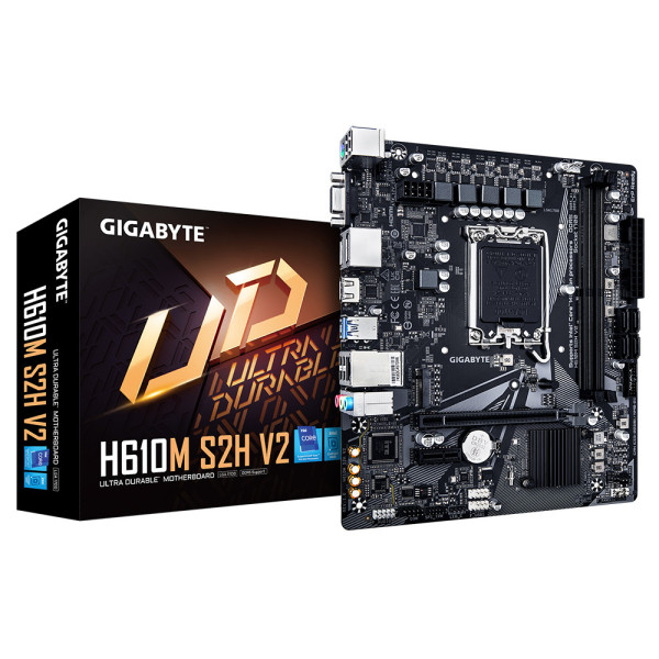 GIGABYTE H610M S2H V2 mATX LGA1700 USB3.0 M.2 H610 DDR5 DP VGA DVI DP HDMI