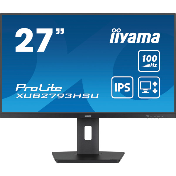 Ecran 27 1 ms DP HDMI mult Noir 100Hz IPS * iiyama ProLite XUB2793HSU-B6 *