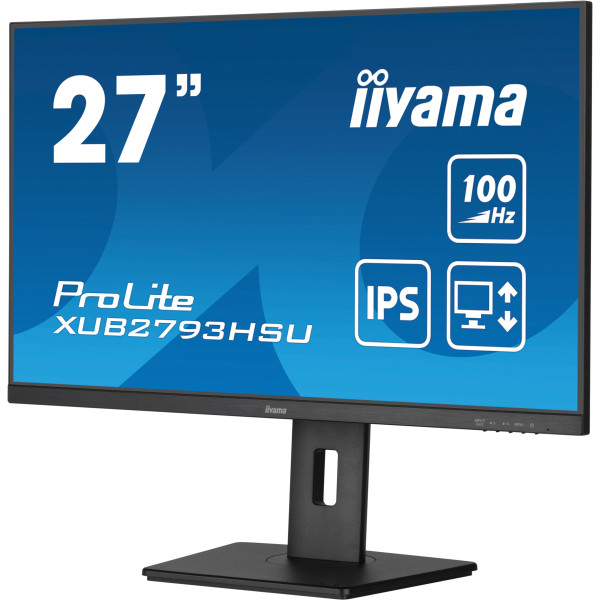Ecran 27 1 ms DP HDMI mult Noir 100Hz IPS * iiyama ProLite XUB2793HSU-B6 *