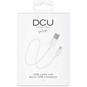 Cable USB - Micro USB blanc boite  cable 1M * DCU 30401225 *