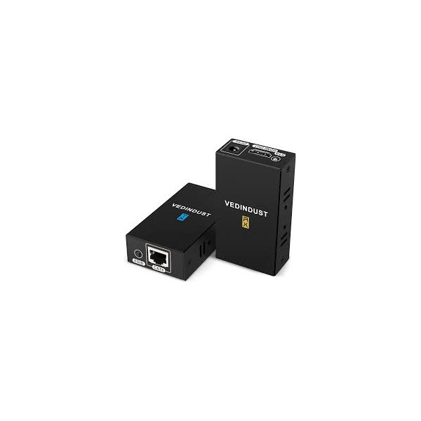 HDMI Extender 60m/196ft Récepteur Emetteur HDMI Câble Ethernet HDMI vers RJ45