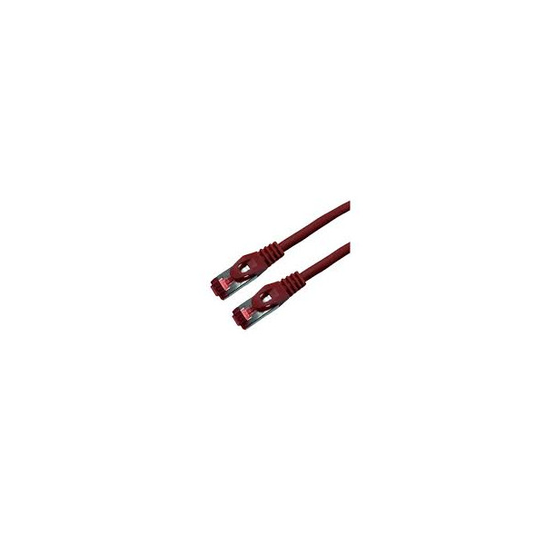 Cable réseau cat.6A SSTP Rouge 2m RJ45 certifié Uptec