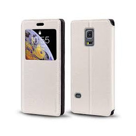 Coque Samsung avec fenetre Galaxy S5 mini blanc