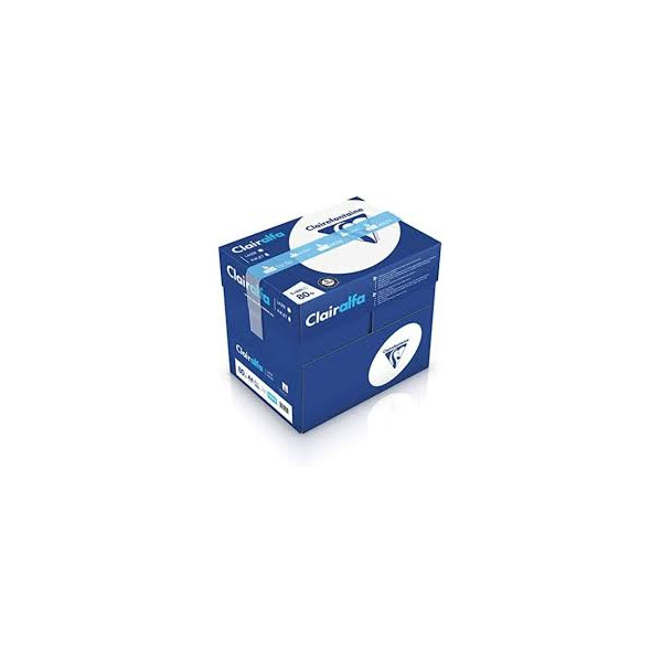 Carton de 5 ramettes de 500 feuilles - Papier Blanc A4 80g