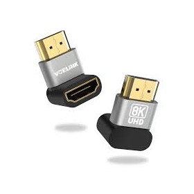Adaptateur HDMI coudé bas - Mâle / Femelle