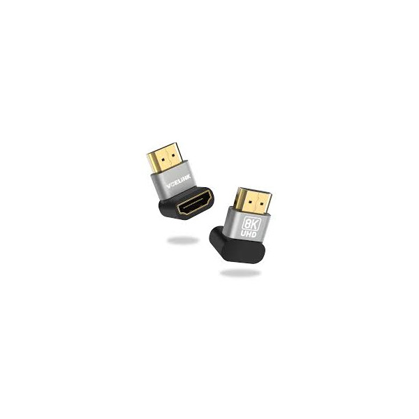 Adaptateur HDMI coudé bas - Mâle / Femelle